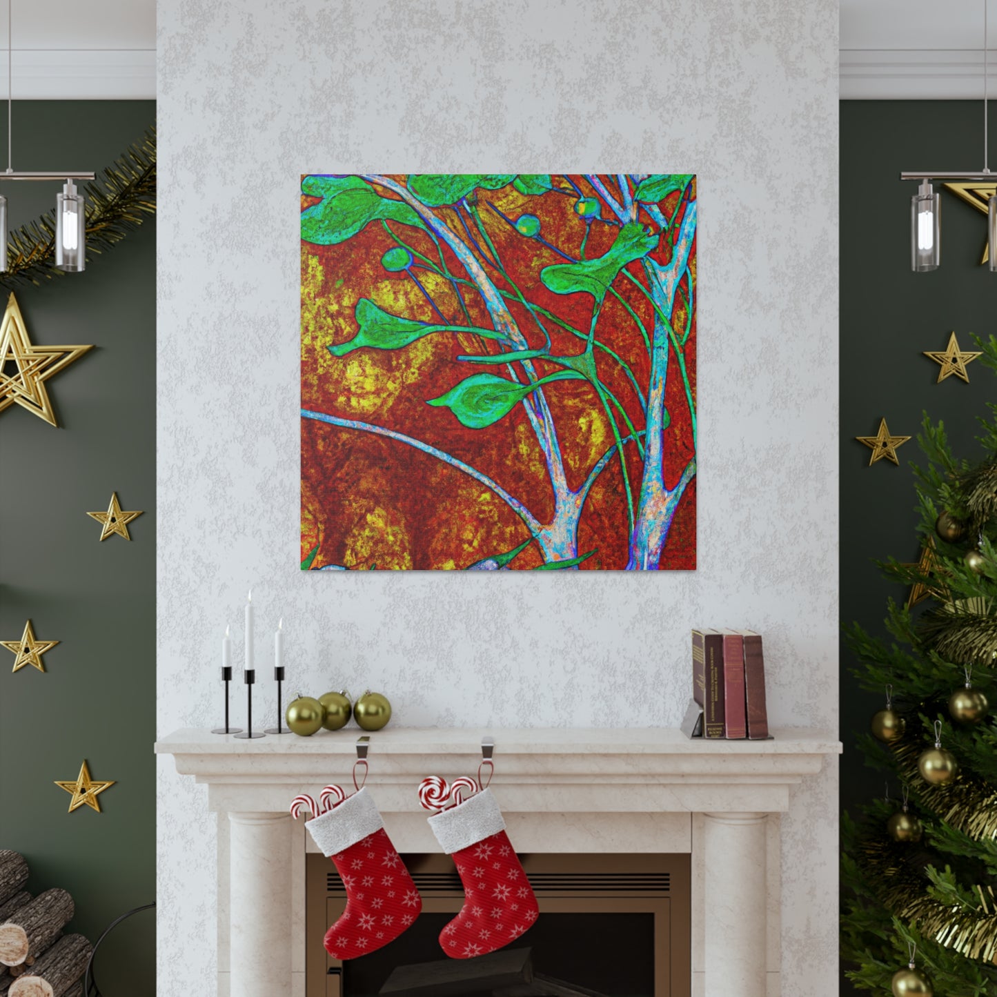 "Dogwood in Art Nouveau" - Canvas