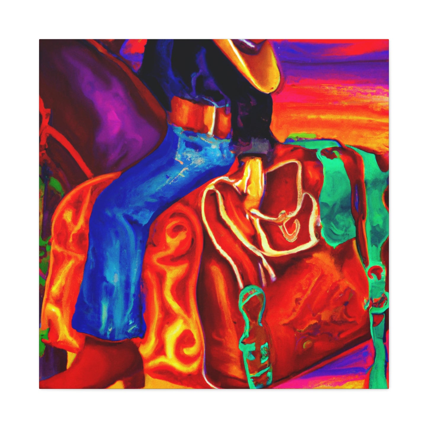 "Saddle Bags Richly Hued" - Canvas