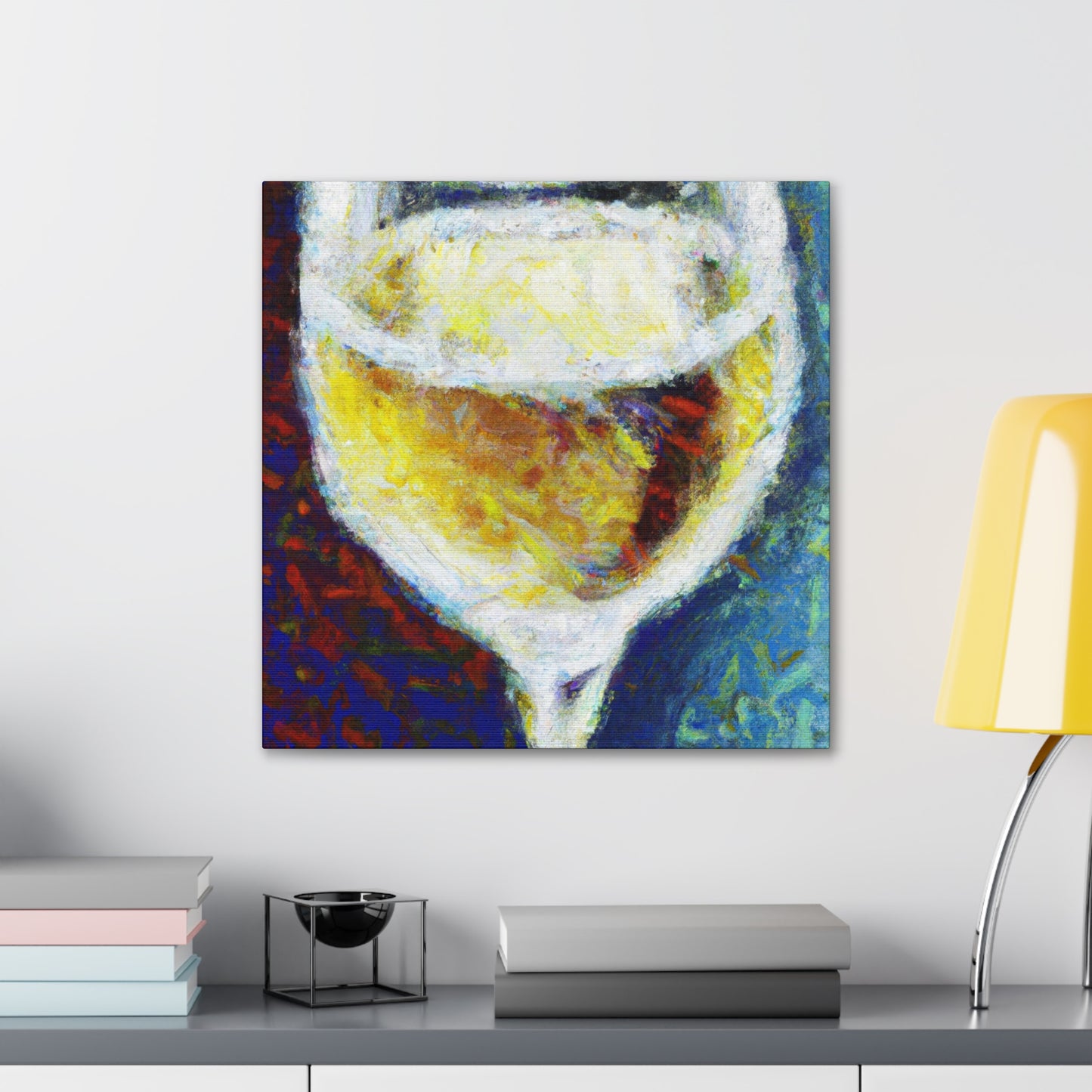 "Wine Glass Enraptured". - Canvas