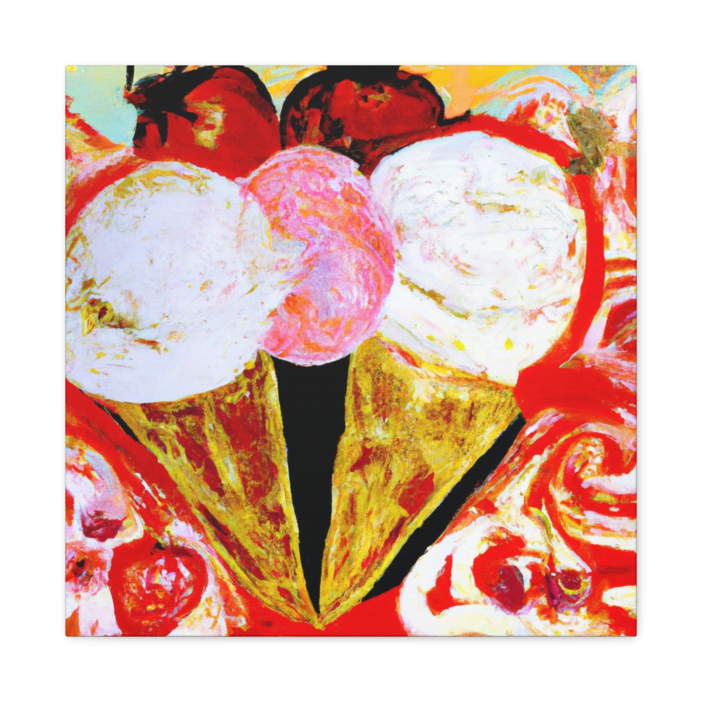 "Cones of Delightful Cream" - Canvas