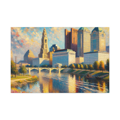 "Sunlit Columbus Canvassed Elegance" - Canvas