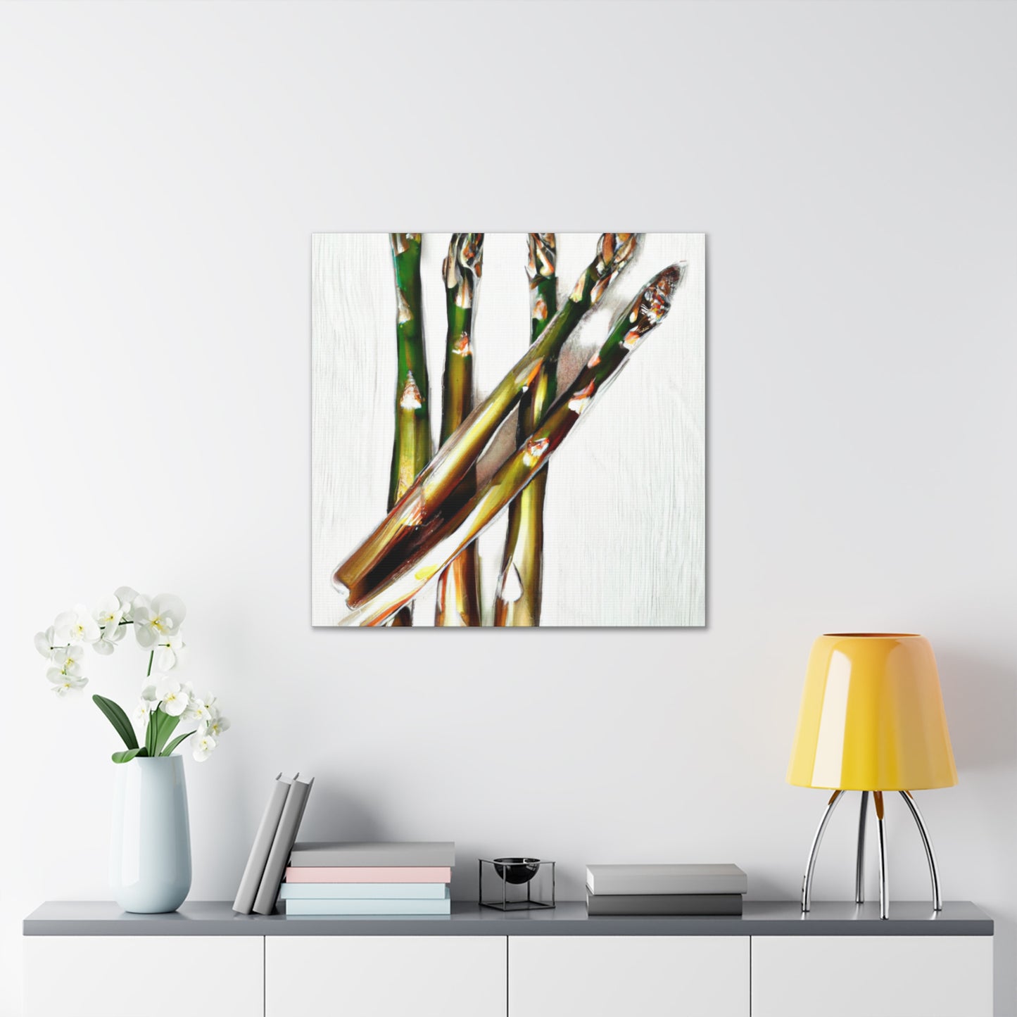 "Asparagus Realism Scene" - Canvas