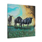 Wildebeest on Wildland - Canvas