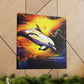 Dolphins in Moonlight - Canvas