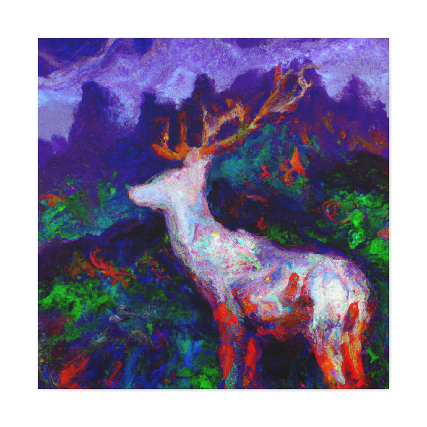 "Deer in the Forest" - Canvas