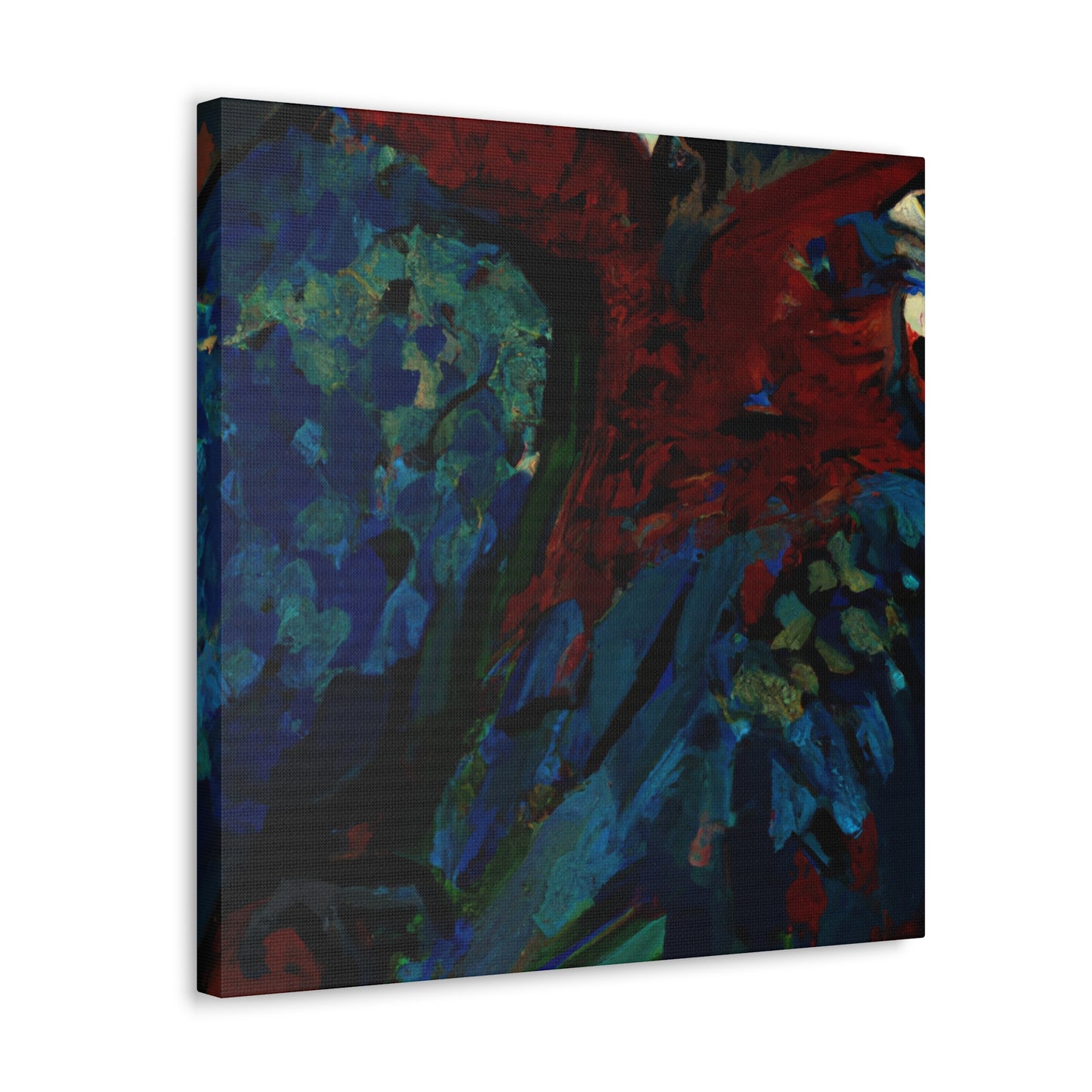 Tropical Parrot Palette - Canvas