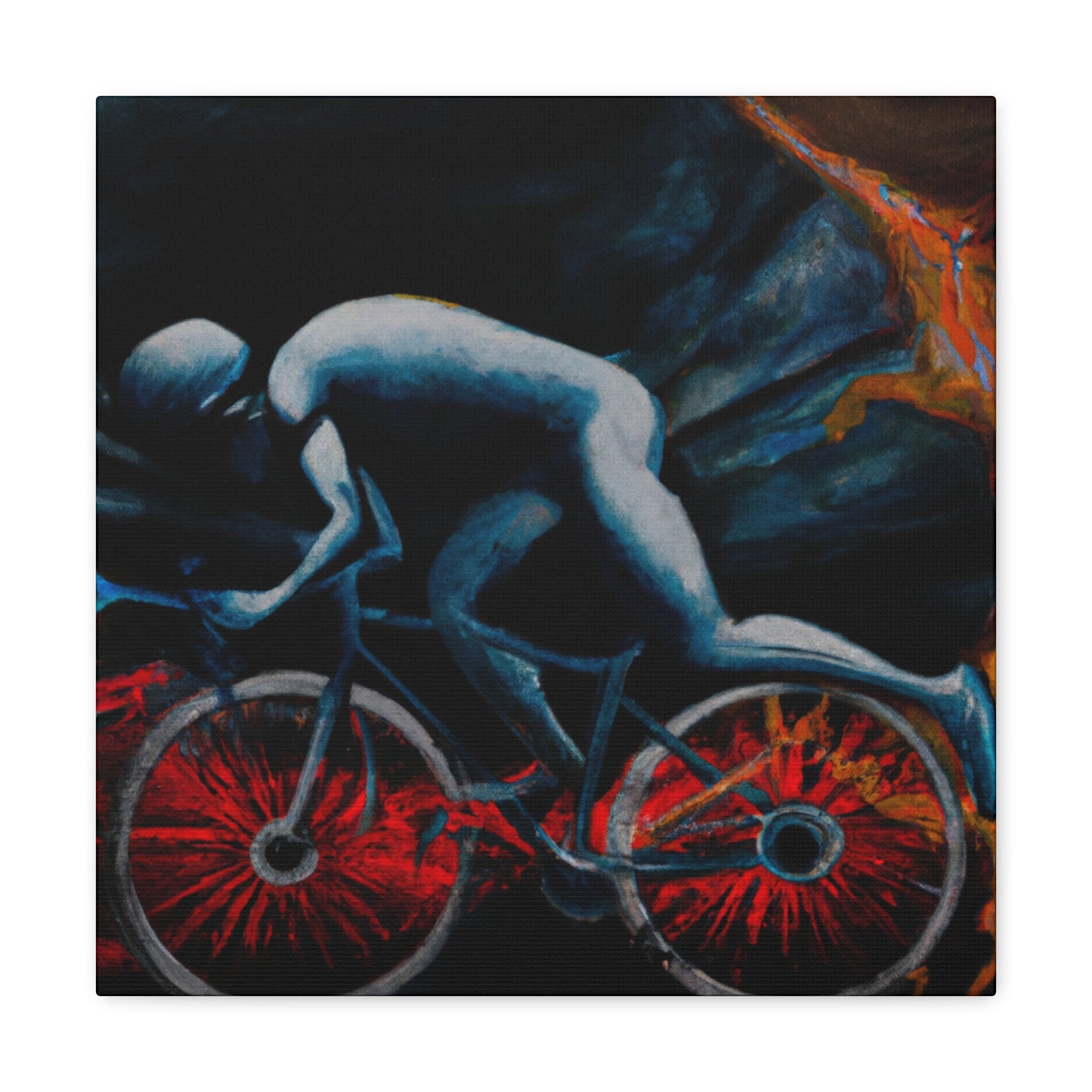 "Biking Through Dreamspace" - Canvas