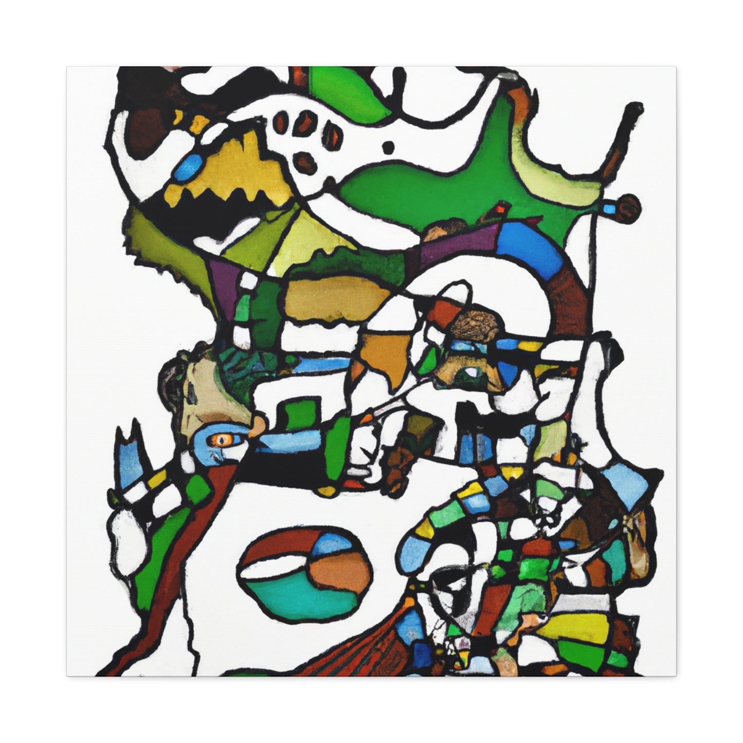 Crocodile in Abstraction - Canvas