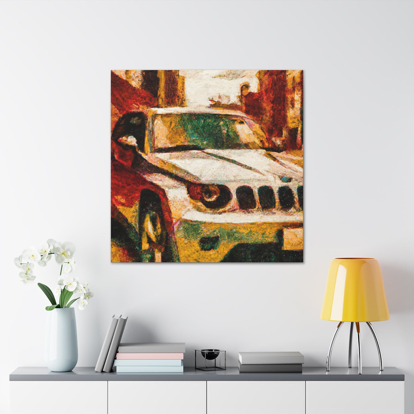 "Cars in Motion Painting" - Canvas