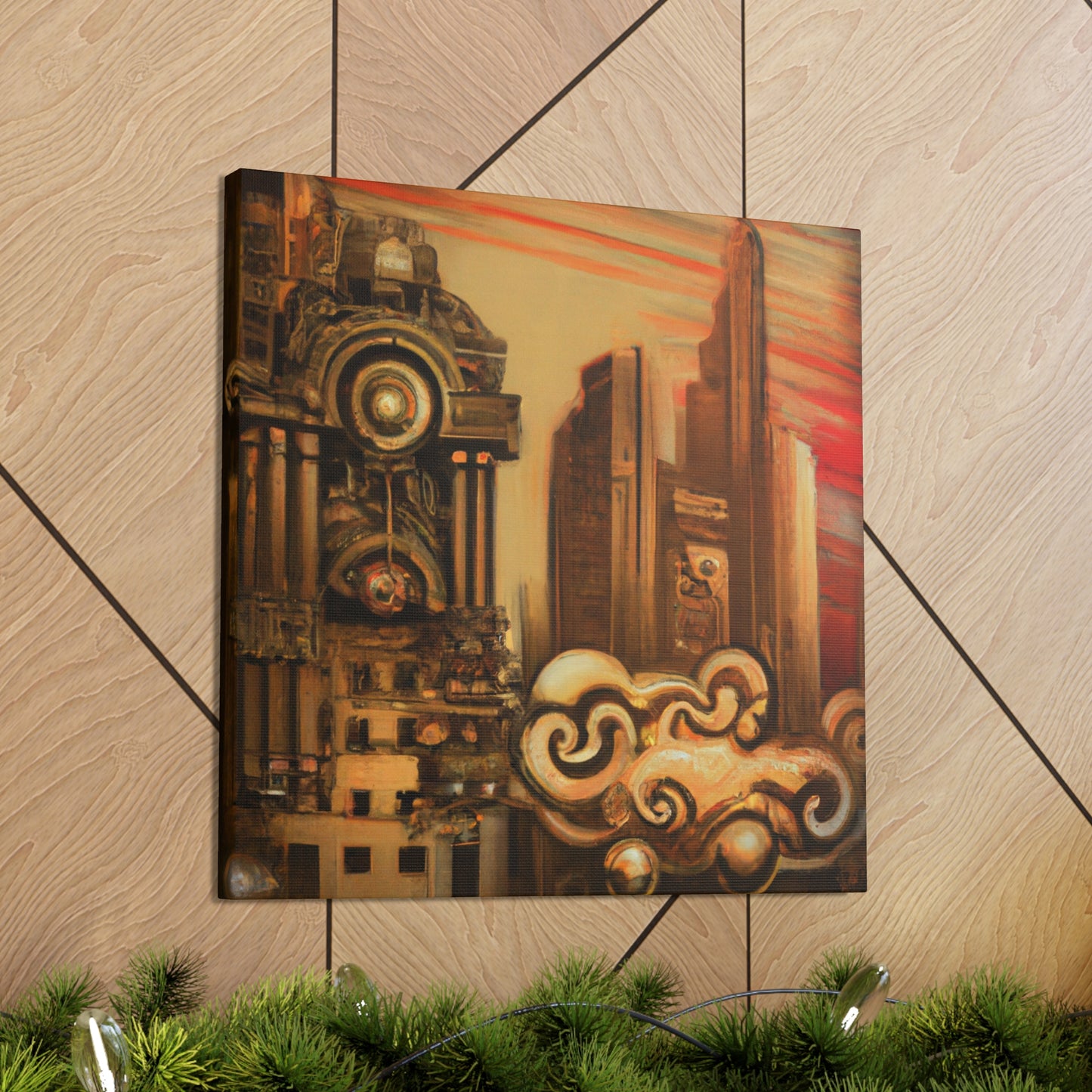 "Steampunk Art Deco Dream" - Canvas