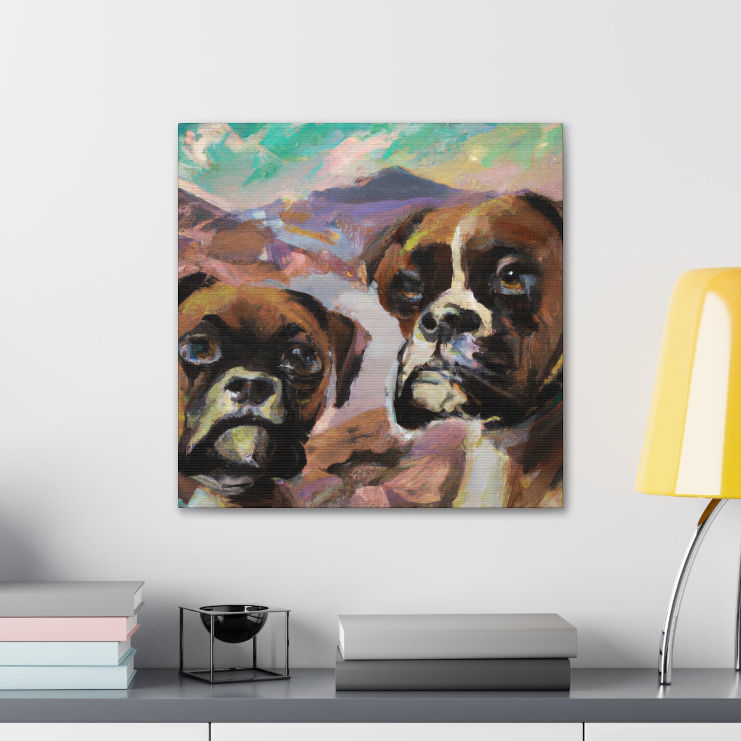 Boxer in Motion Impression - Canvas