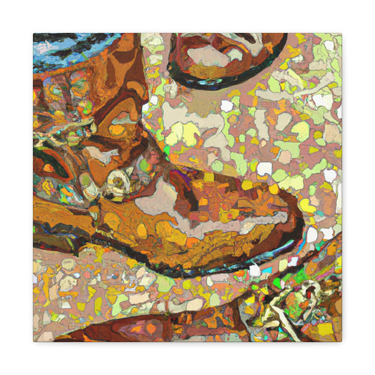 "Boots in Pointillism" - Canvas