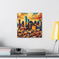 "Urban Enigma: Dallas Skies" - Canvas