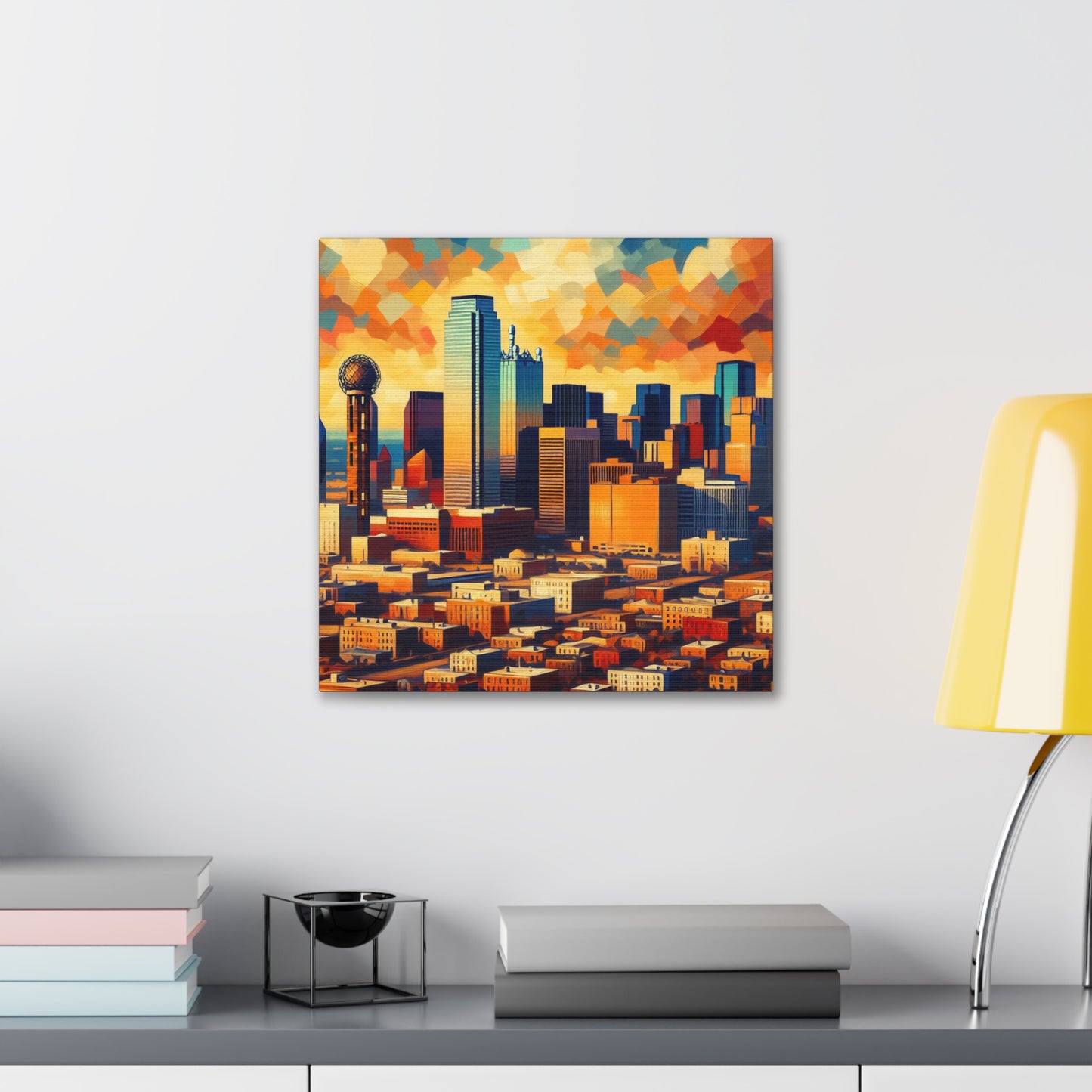 "Urban Enigma: Dallas Skies" - Canvas