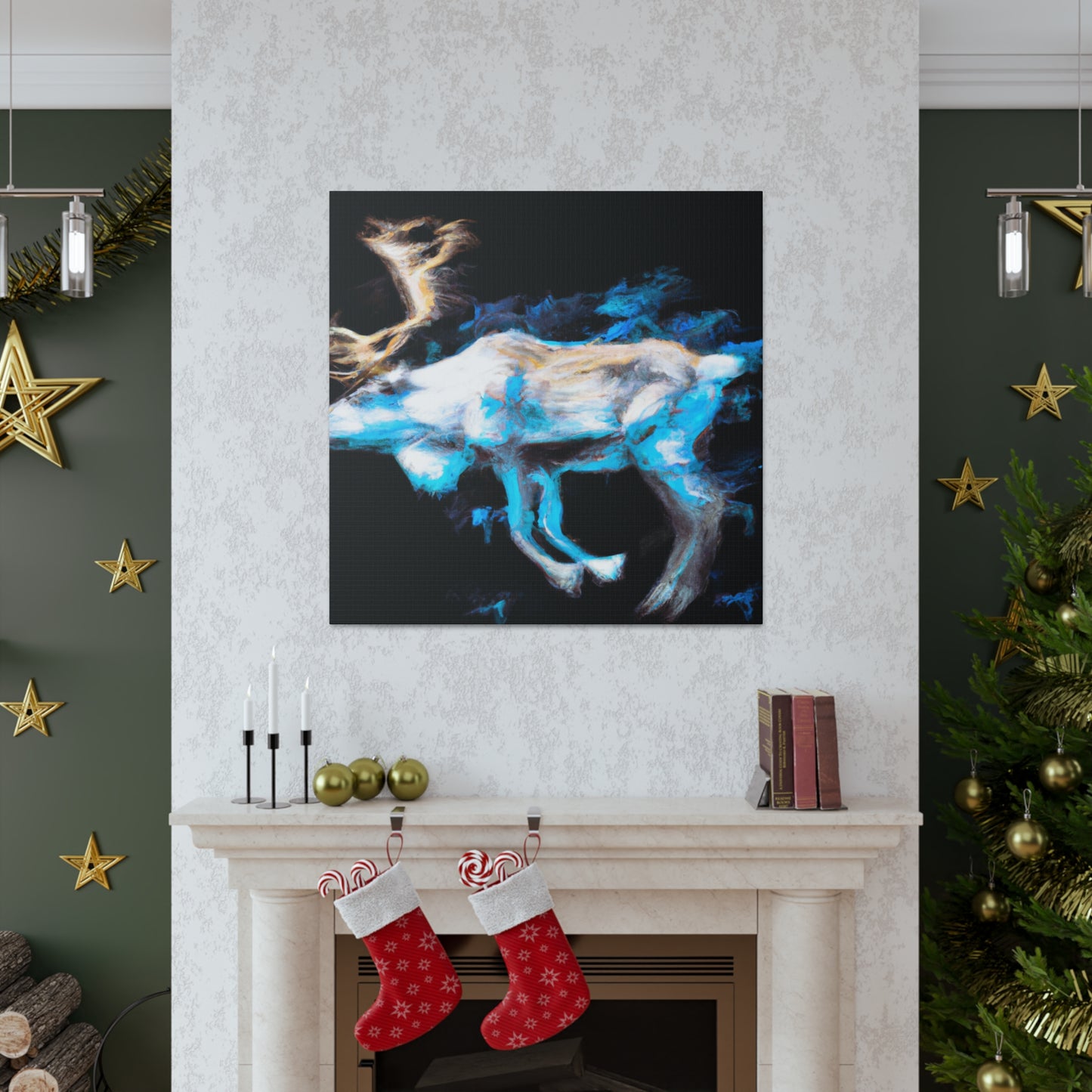 Reindeer in Impressionism - Canvas