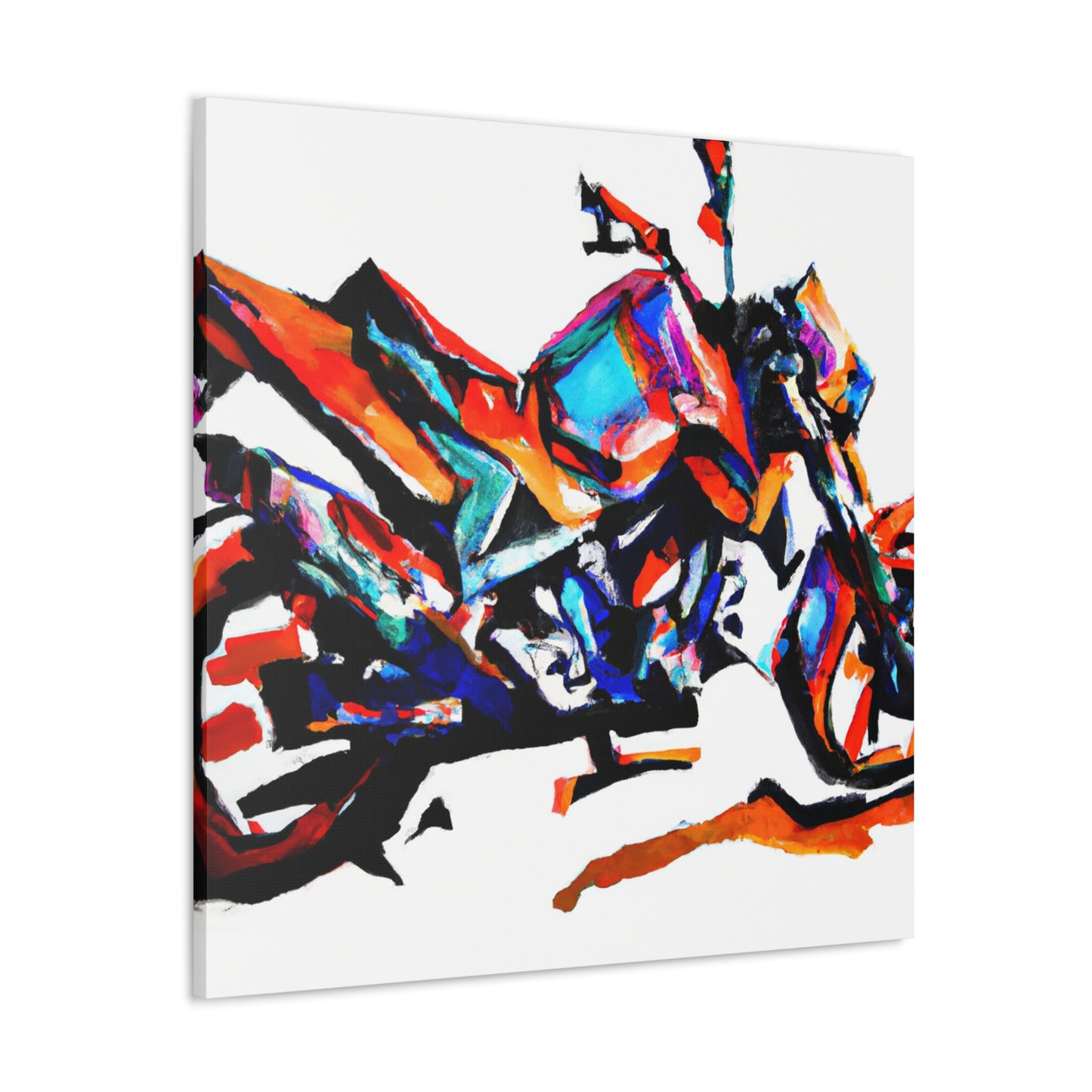 Motorcycle in Motion - Canvas