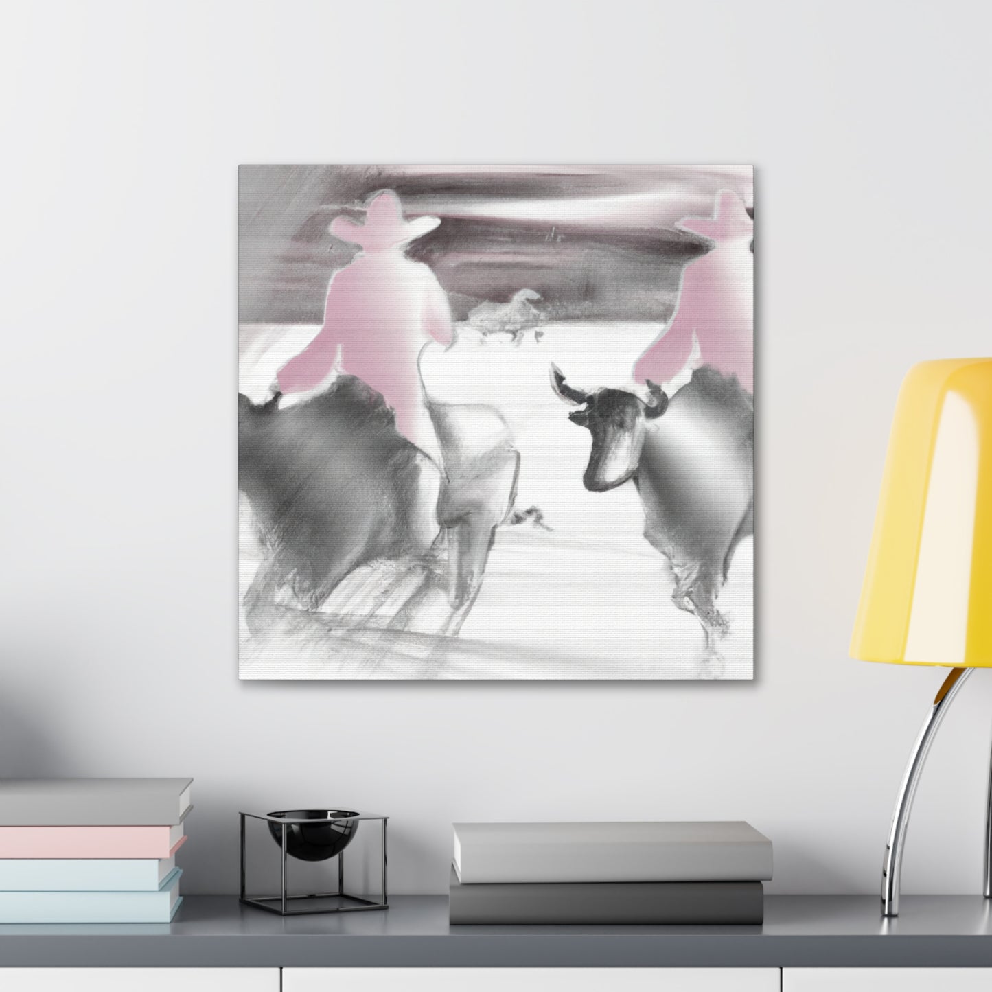 "Pioneers and Cattle Herd" - Canvas