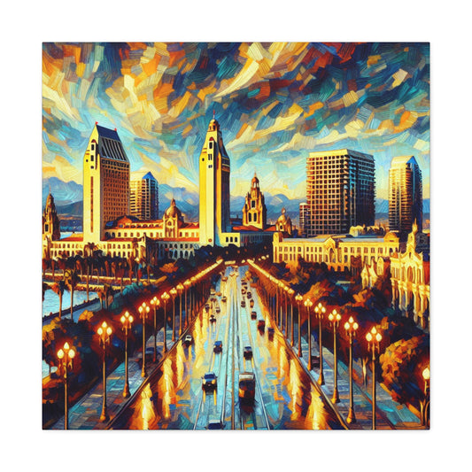 "Dynamic Hues of San Diego" - Canvas