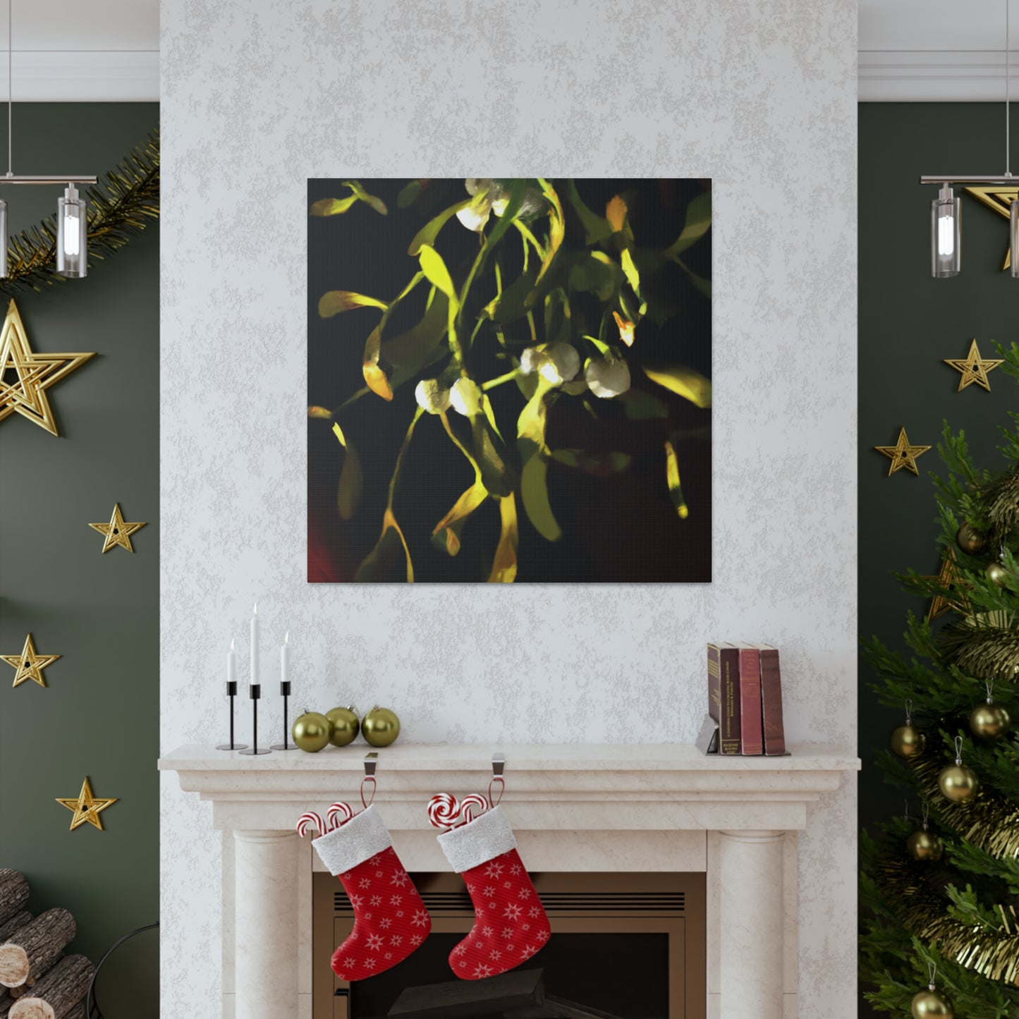 Mistletoe in abstracted. - Canvas