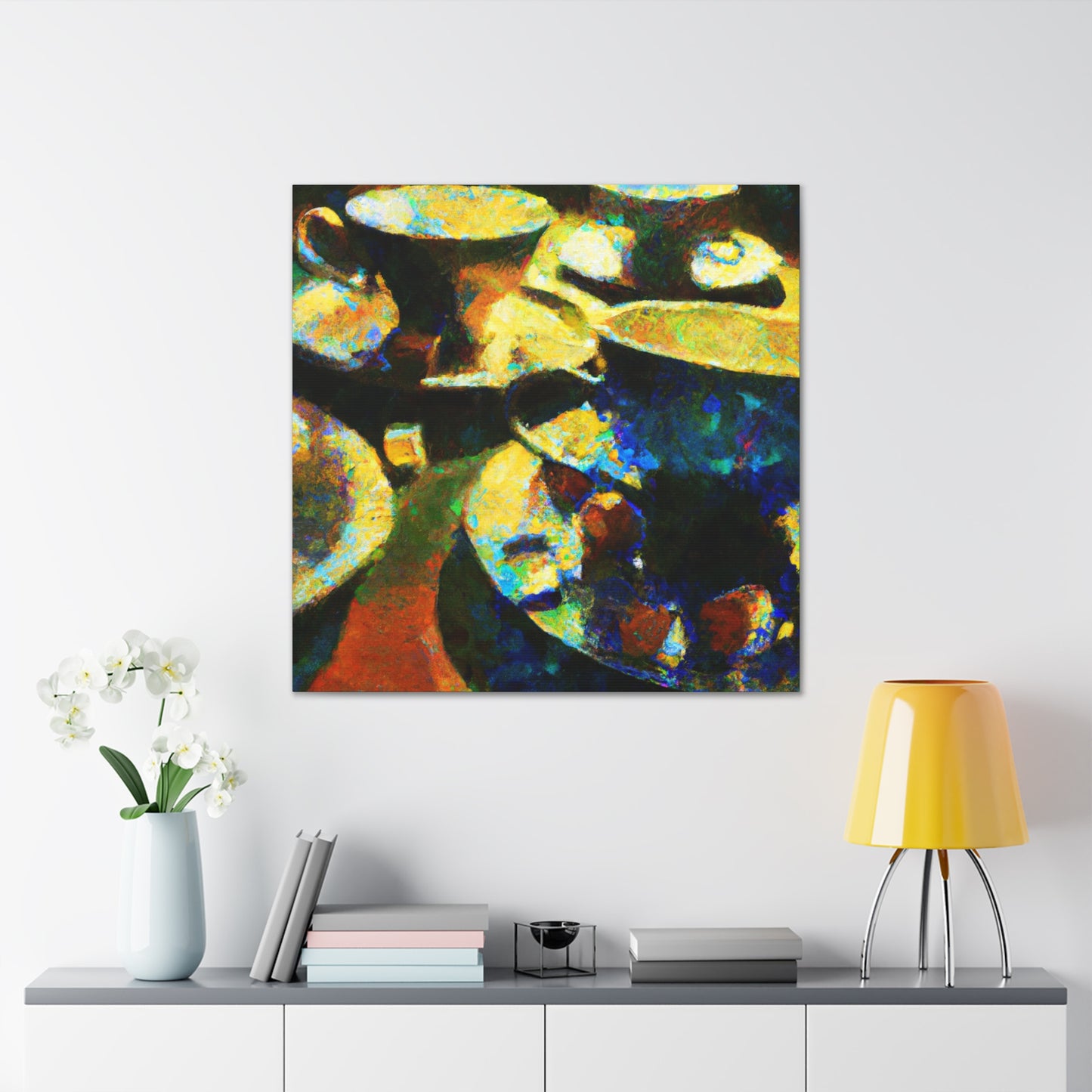 Tea Party Abstraction - Canvas