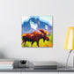 Moose in Impressionism - Canvas