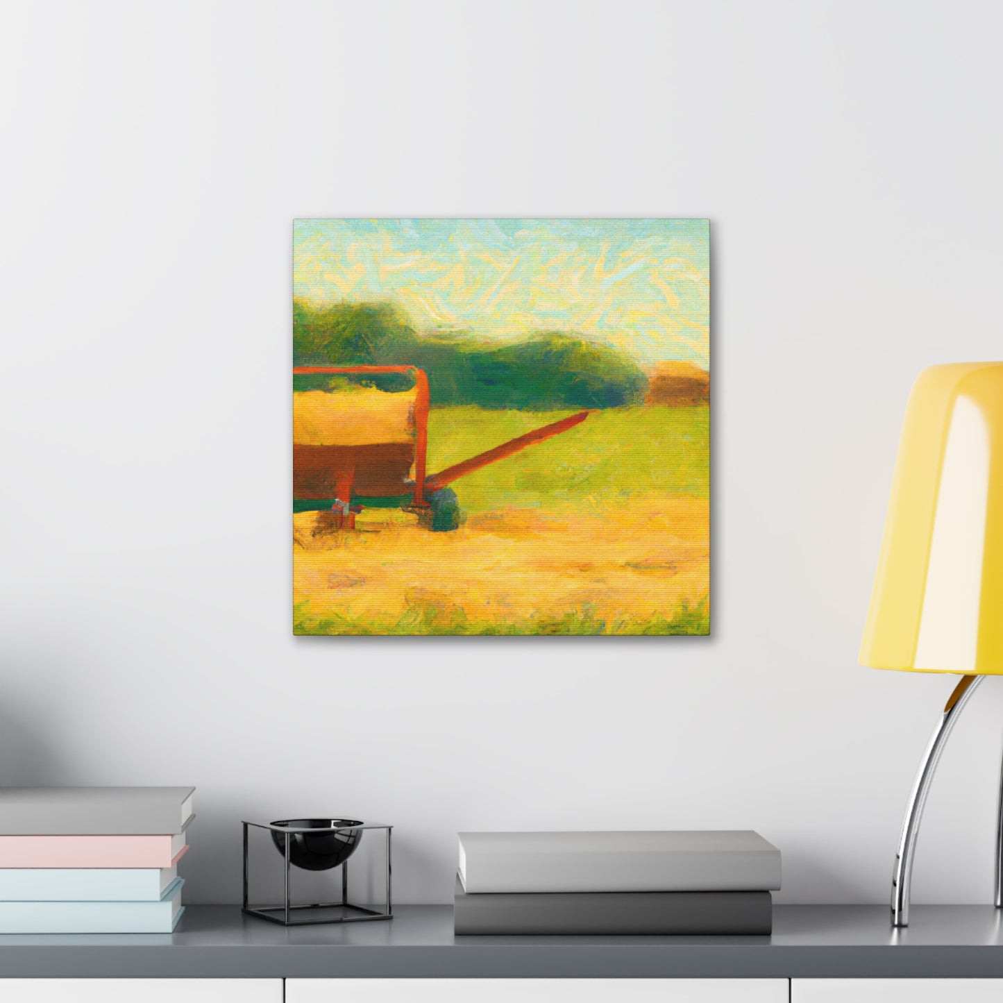 "Hay Bales in Moonlight" - Canvas