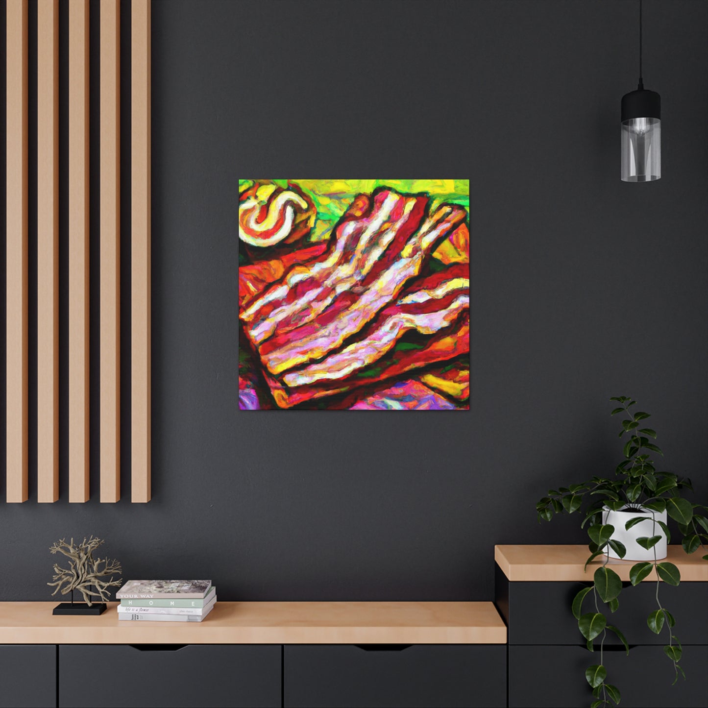 "Savory Sizzling Bacon" - Canvas