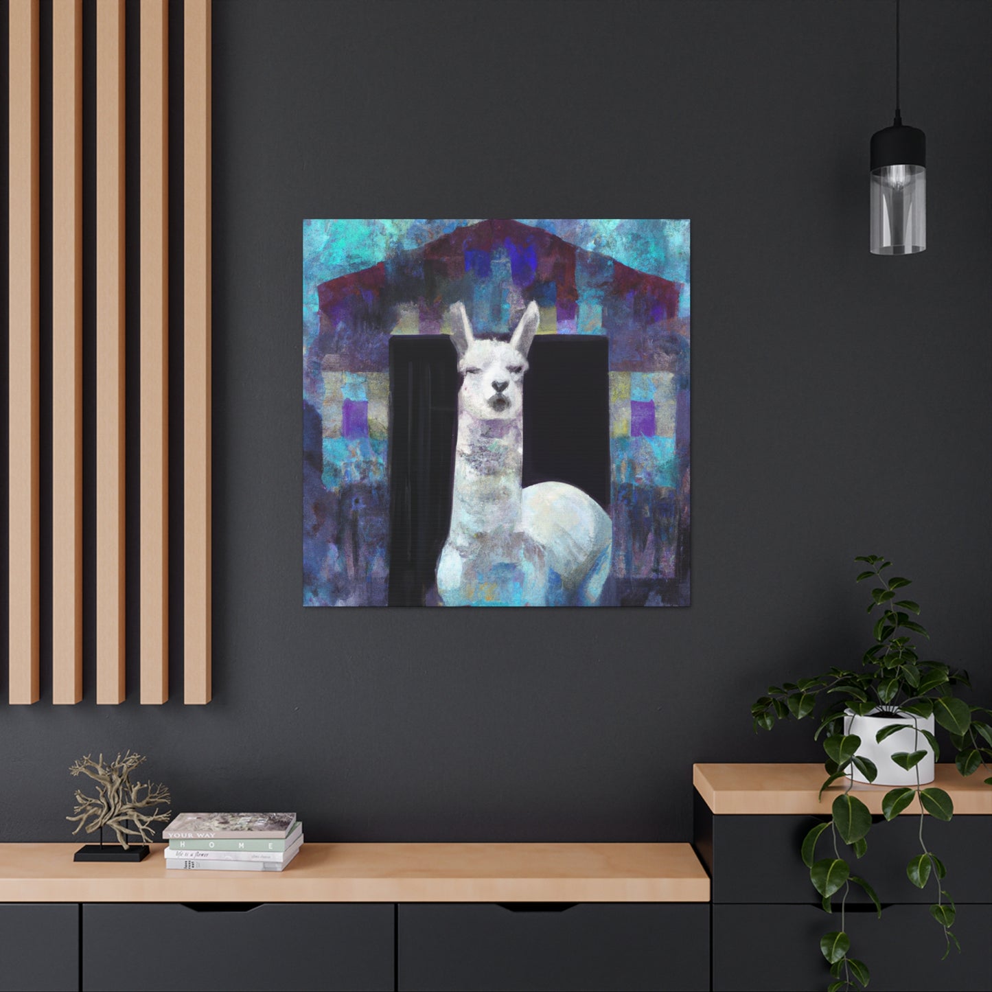 "Alpaca in Art Deco" - Canvas