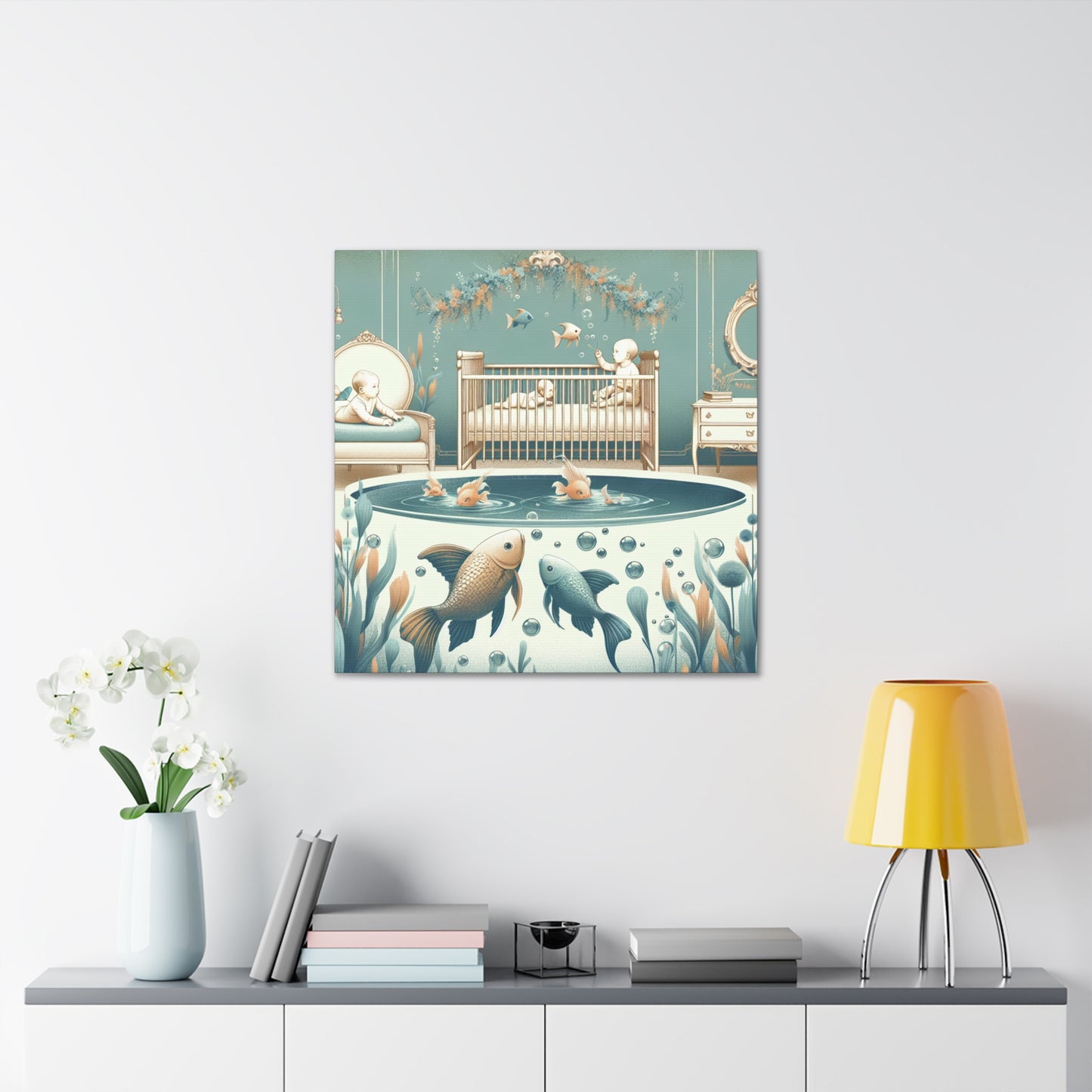 "Serene Aquatic Symphony" - Canvas