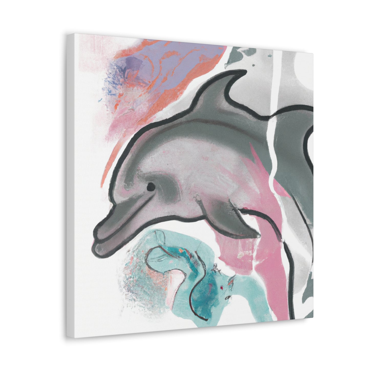 Dolphin Dance Abstraction - Canvas