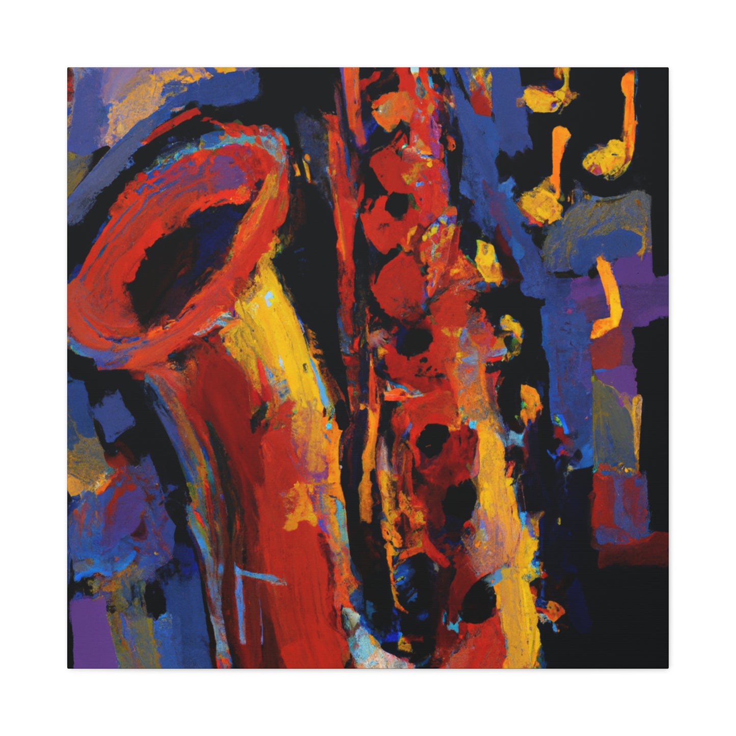 "Soulful Saxophone Symphony" - Canvas