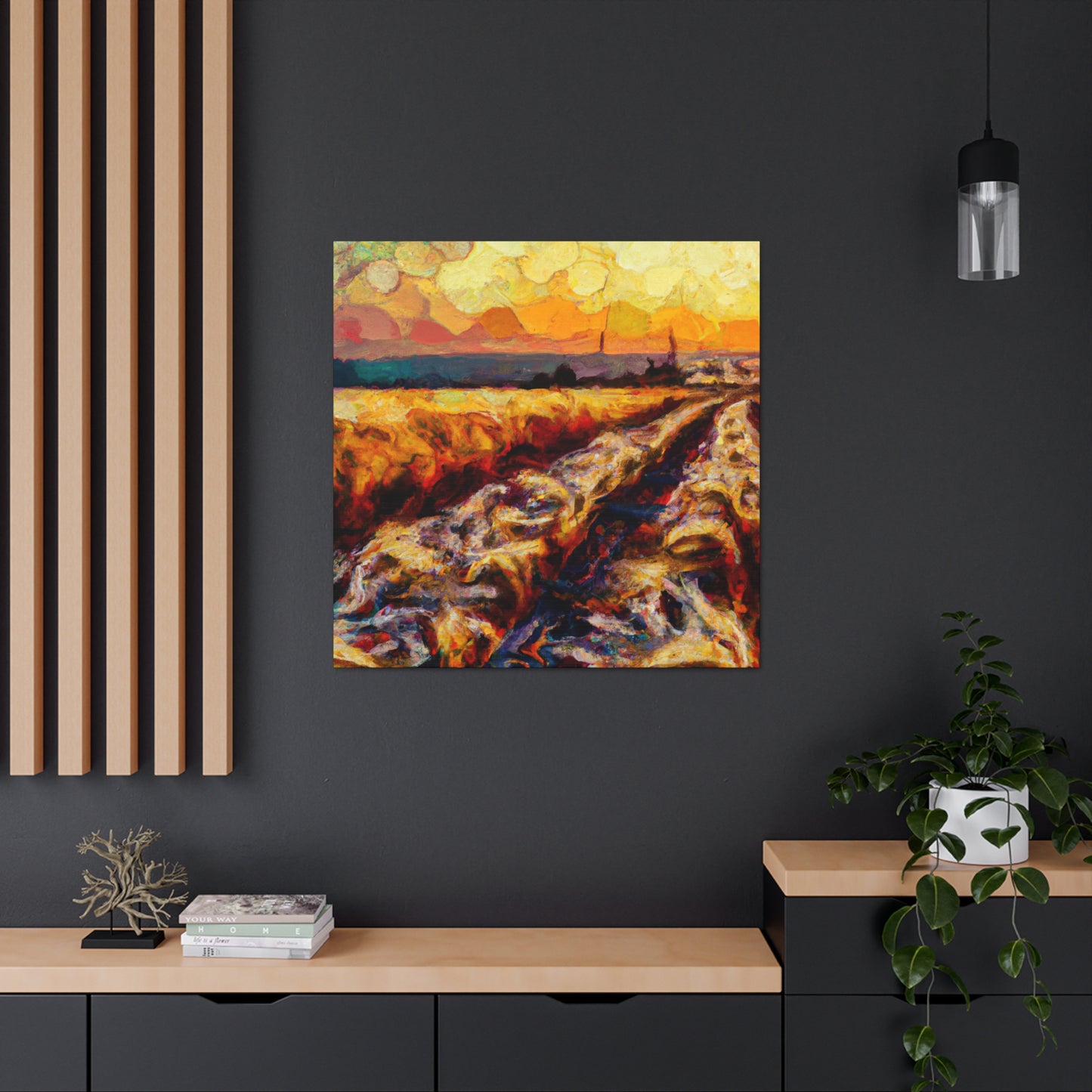 "Wheat Field Dreamscape" - Canvas