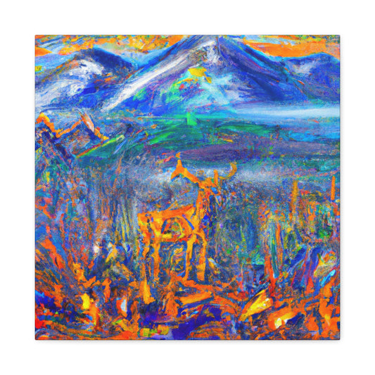 Deer in Moonlight Impression - Canvas