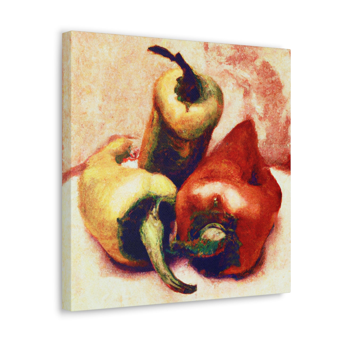 Peppers in Distortion - Canvas