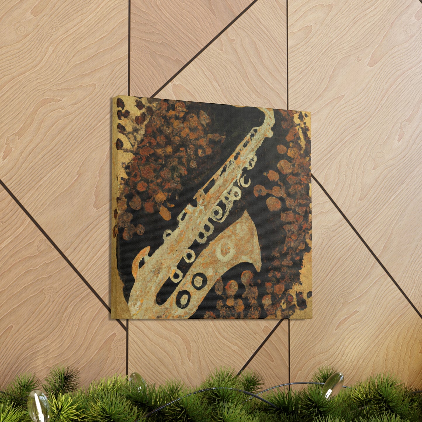 Saxophone in Moonlight. - Canvas