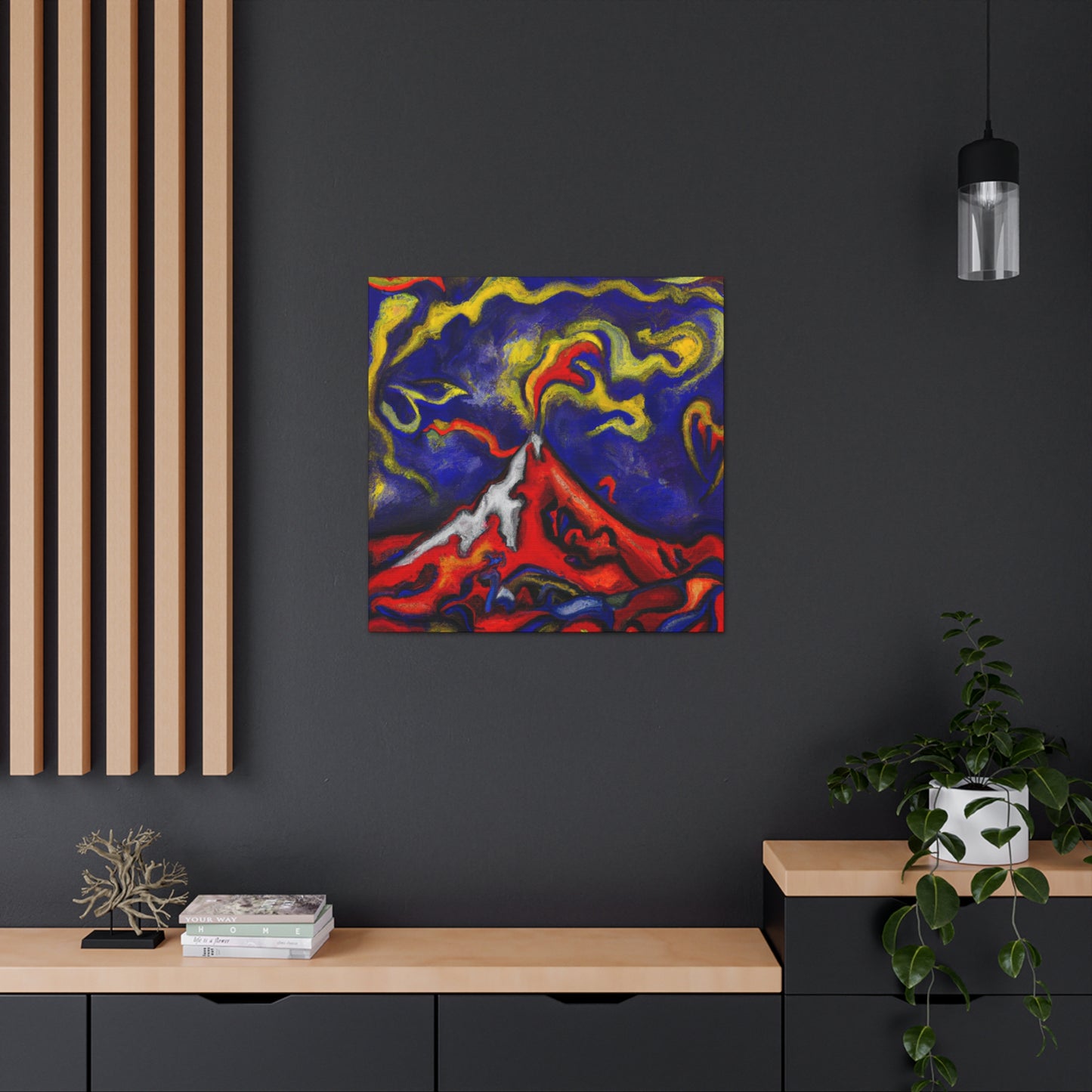 "Volcano in Eruption" - Canvas