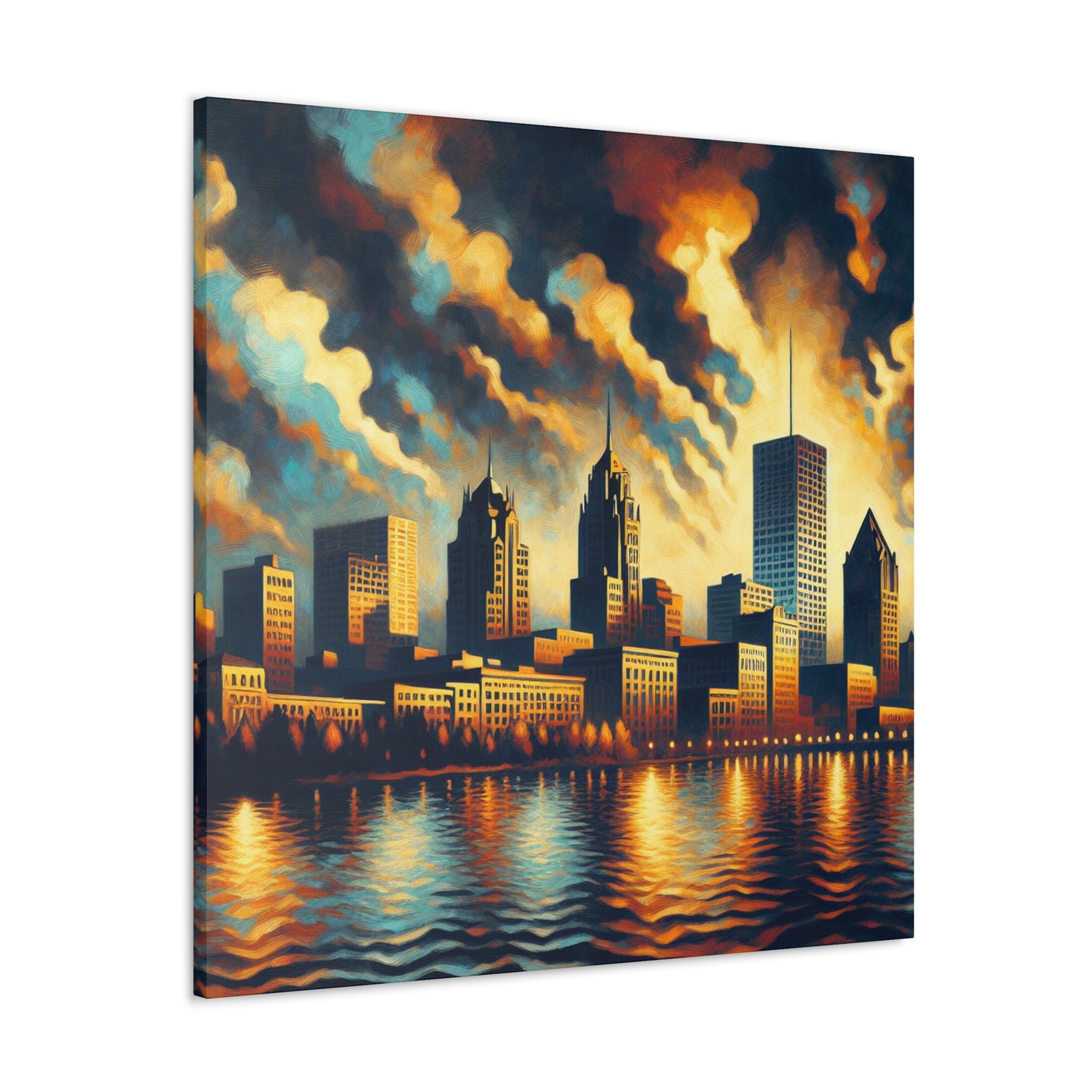 "Cityscapes: Vibrant Milwaukee Dreams" - Canvas