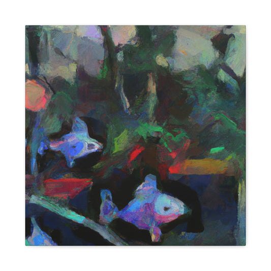 "Neon Tetra Glistening" - Canvas