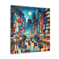 "Midnight Metropolis Mirage" - Canvas