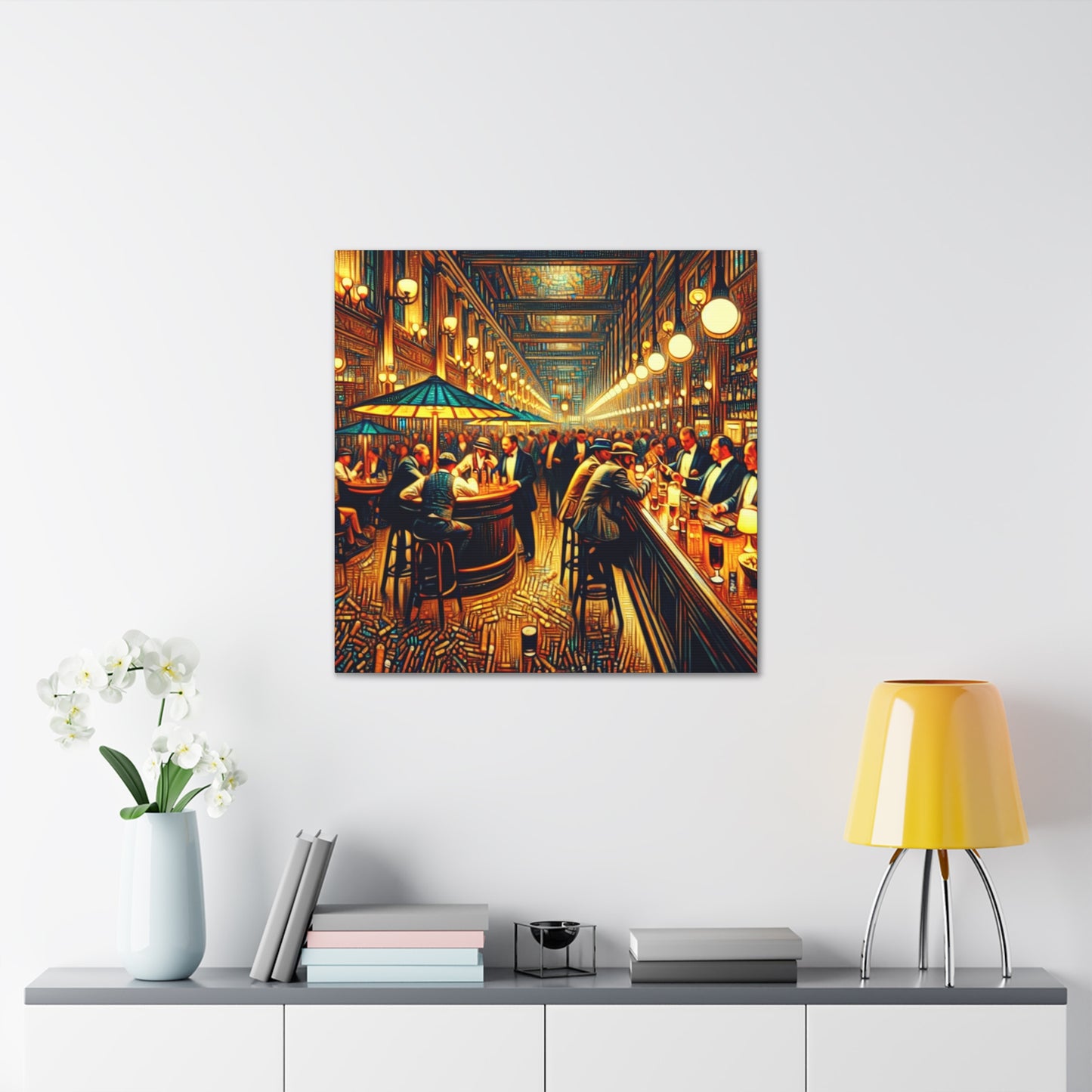 Elegant Tobacco Gathering - Canvas