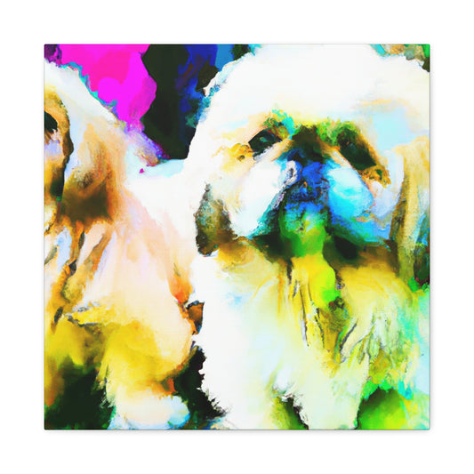 "Pekingese at Play" - Canvas