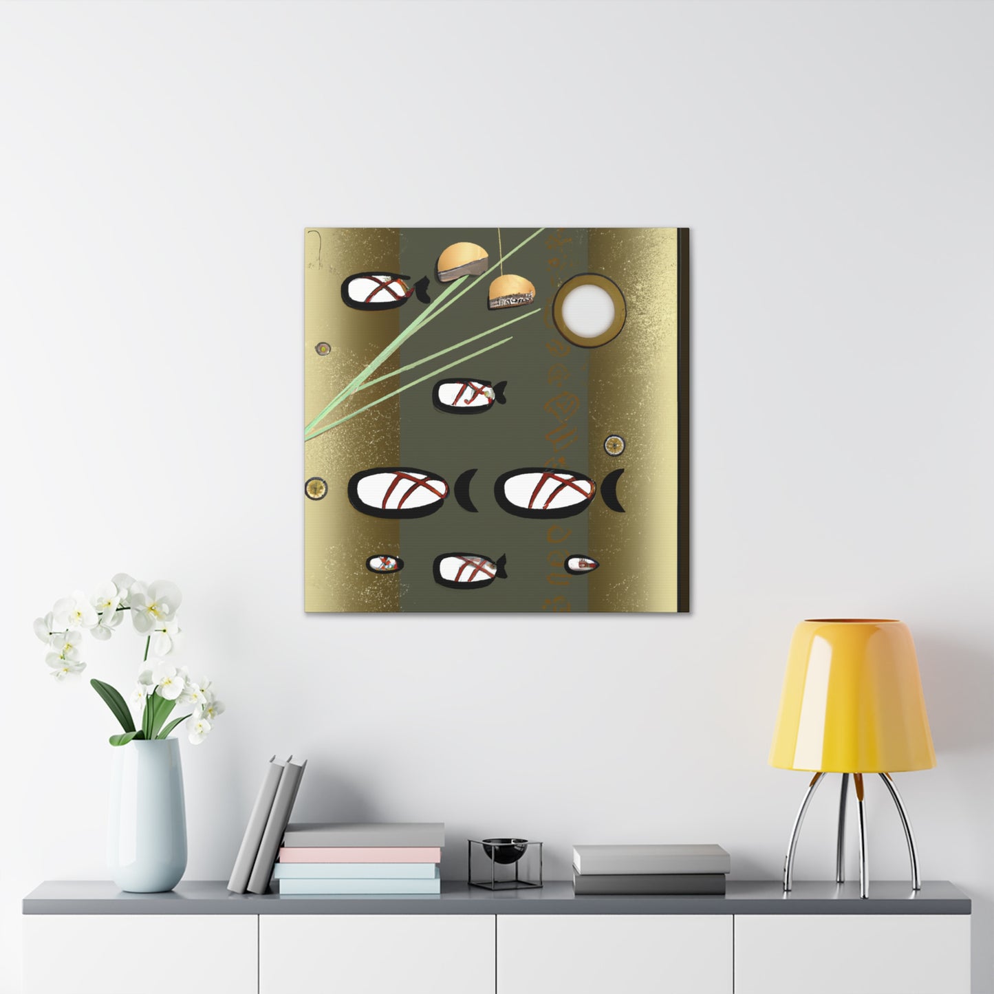 "Sushi Swirls Sparkle" - Canvas