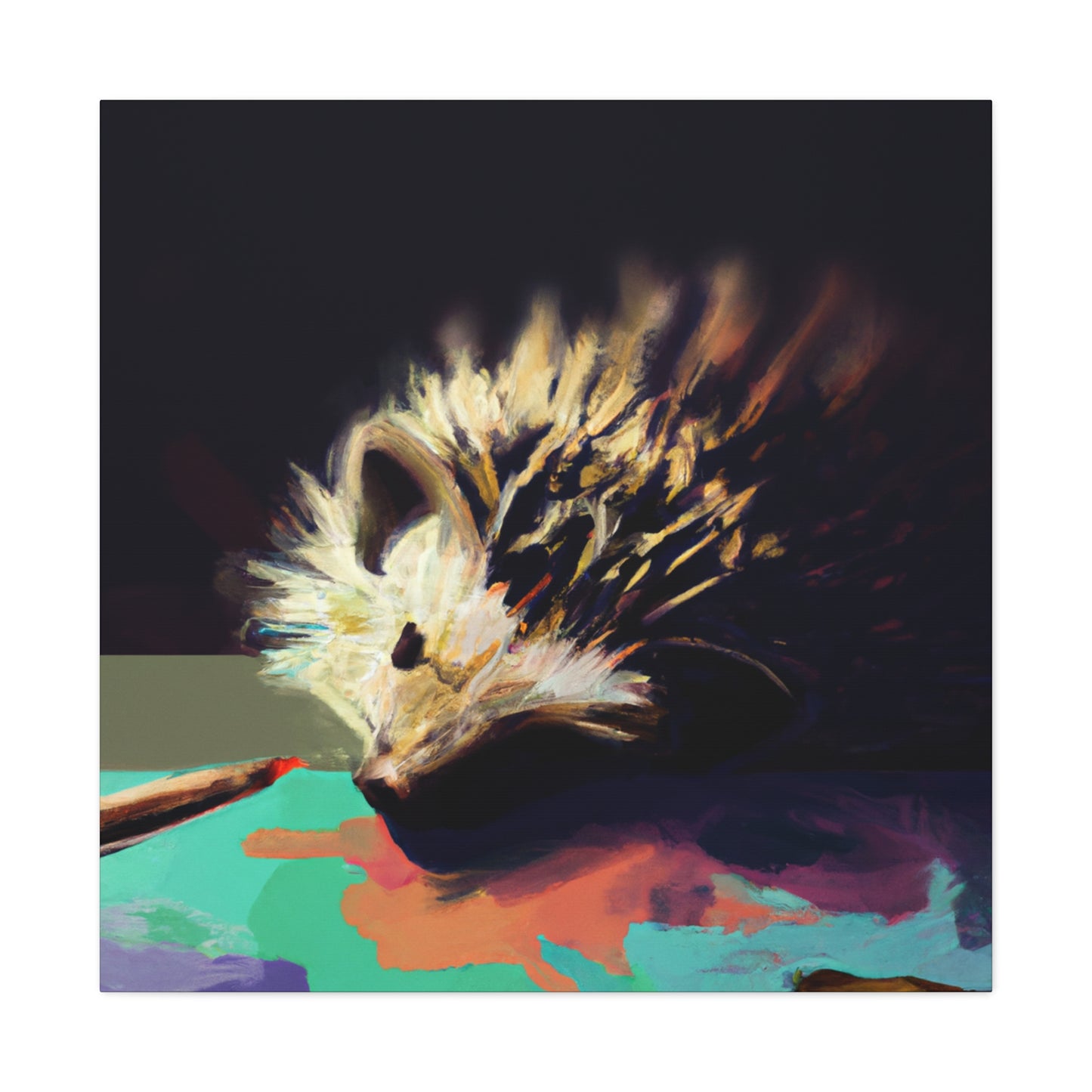 "Hedgehog's Surreal Dream" - Canvas