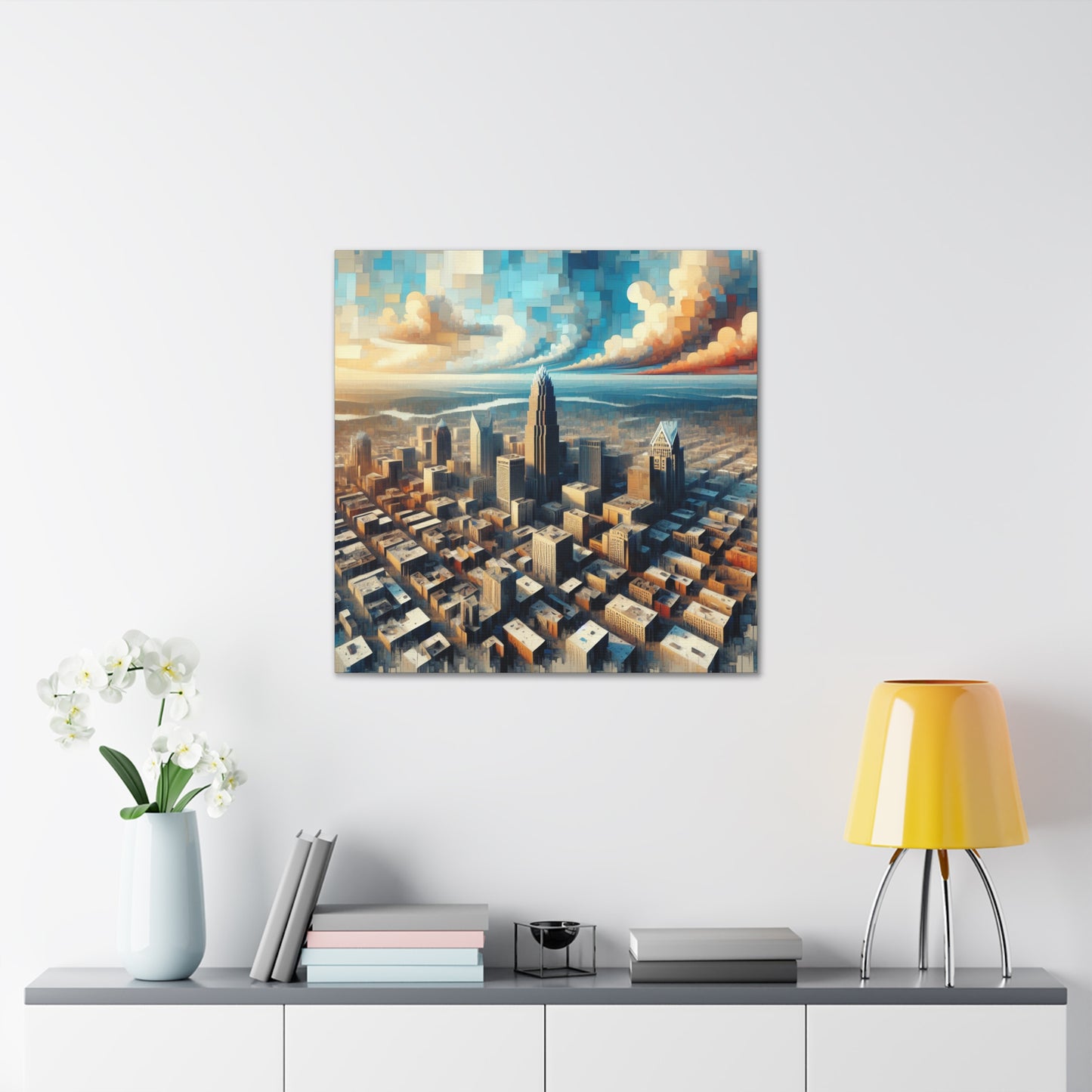 "Charlotte's Urban Tapestry" - Canvas