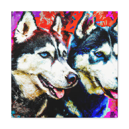 "Dramatic Husky Illusion" - Canvas