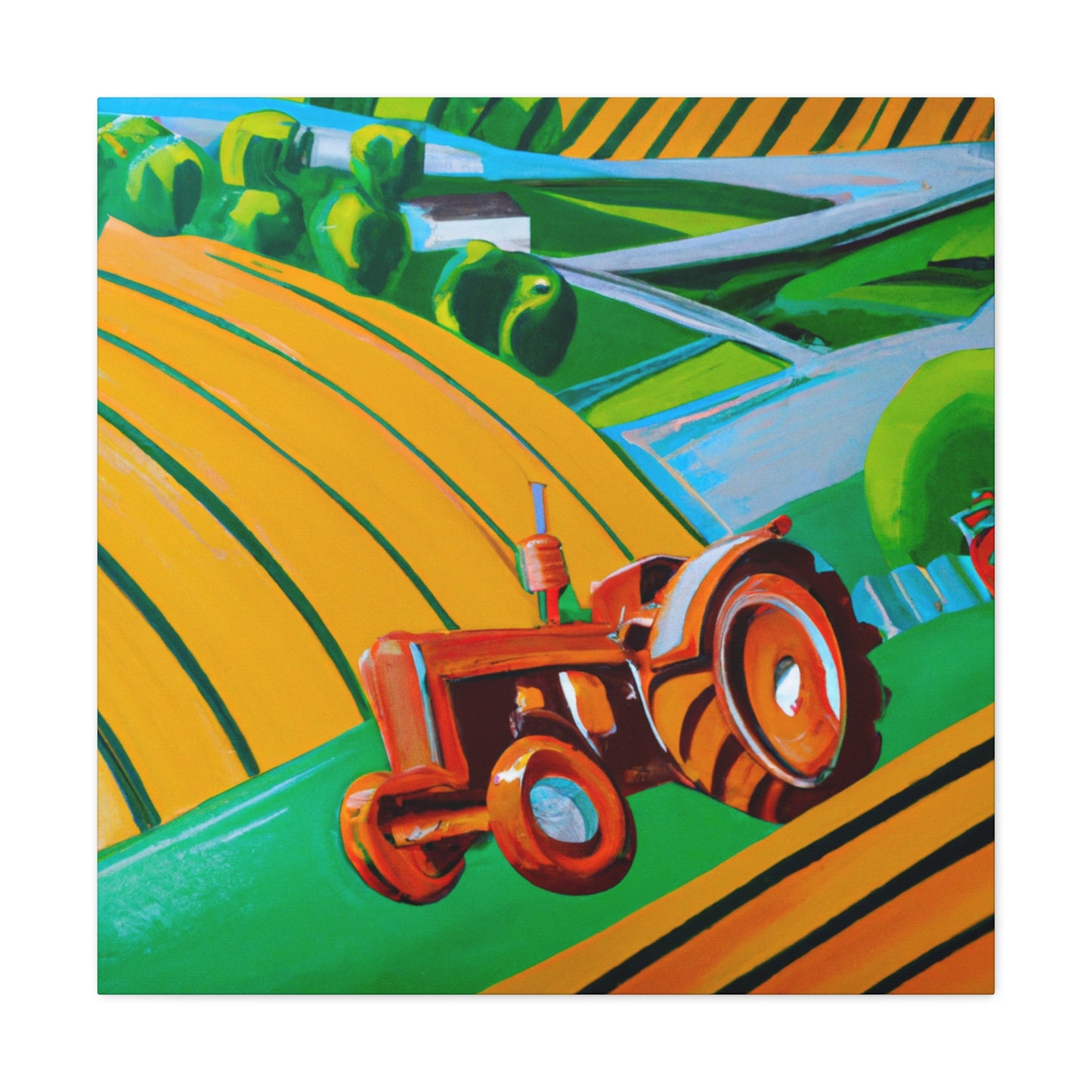 "Tractor of the 1920s" - Canvas