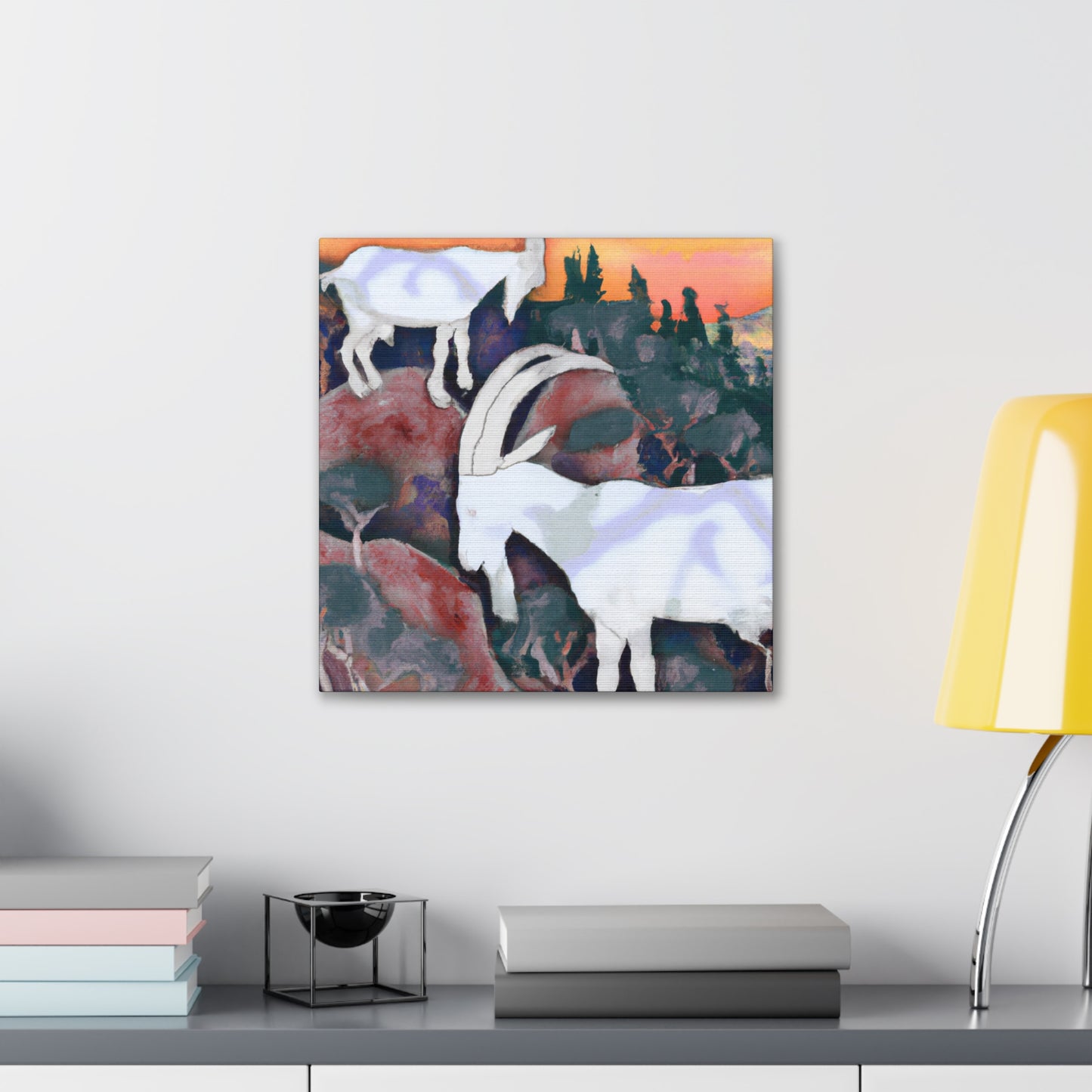 Mountain Goats Dreaming - Canvas