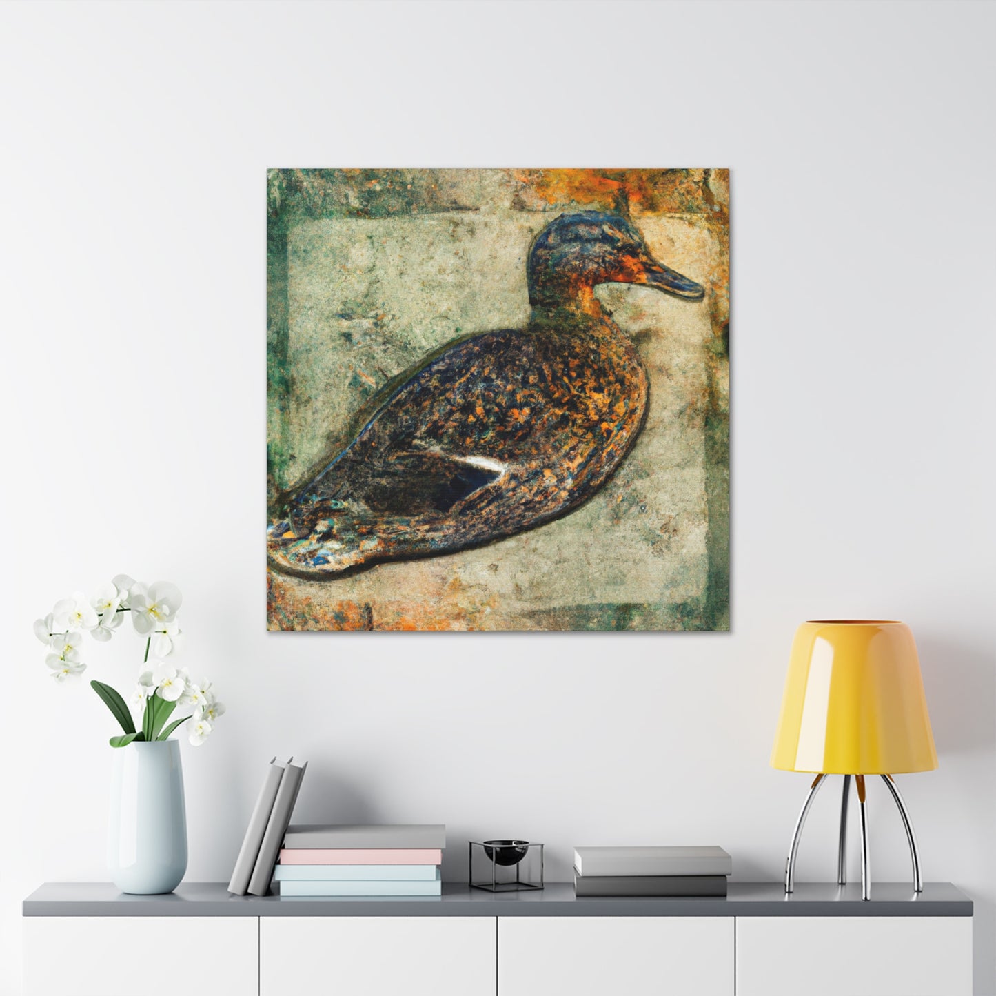 "Mallard Duck In Bloom" - Canvas