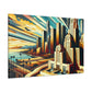 "Urban Dreamscape: 1920s L.A." - Canvas