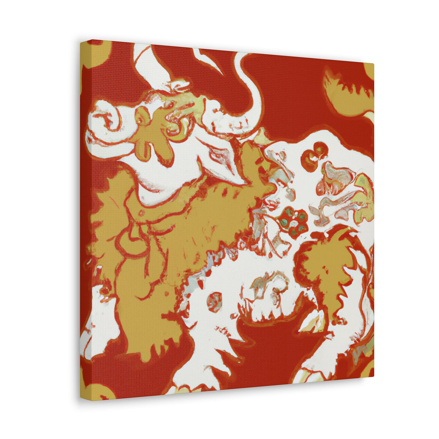 Yak Atop Mountain Peak - Canvas